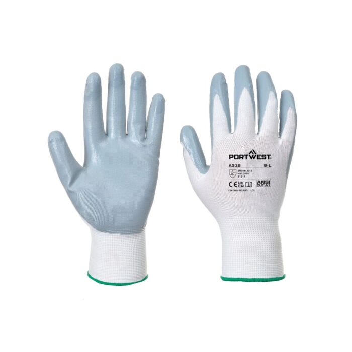Portwest Flexo Grip Glove  -  Bag Grey/White Thumbnail