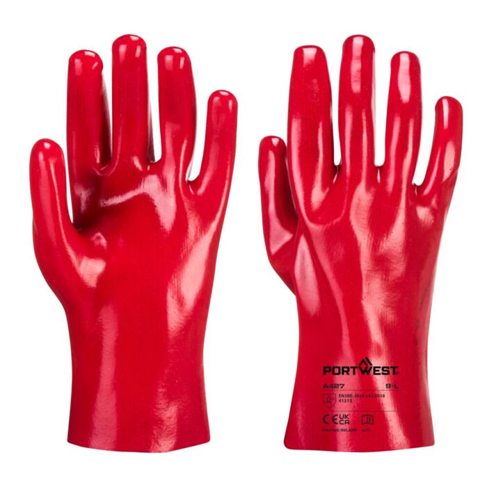 Portwest PVC Gauntlet  27cm Red Thumbnail