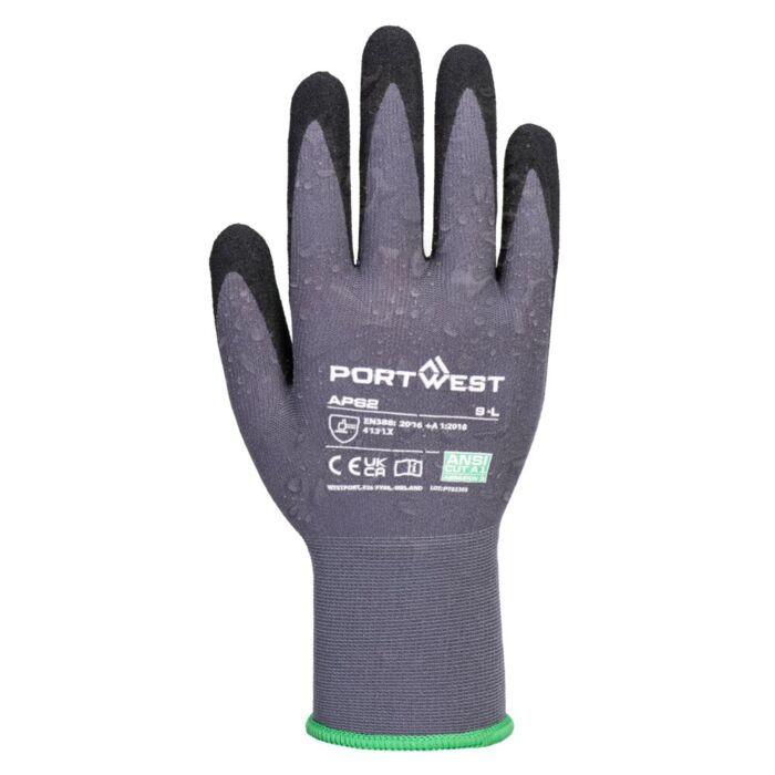 Portwest Dermiflex Aqua Glove Grey/Black Thumbnail