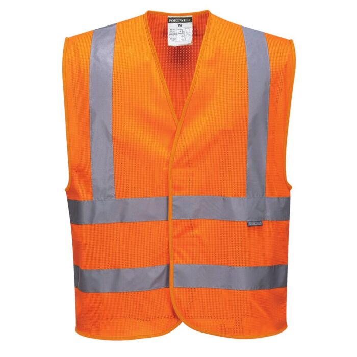 Portwest Hi-Vis Full Mesh Vest Orange Thumbnail