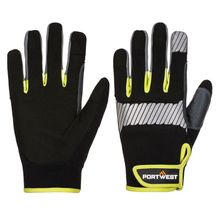 Portwest PW3 General Utility Glove Black/Yellow Thumbnail
