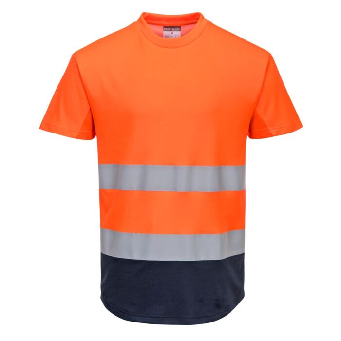 Portwest Hi-Vis 2-Tone Mesh T-Shirt Orange Thumbnail