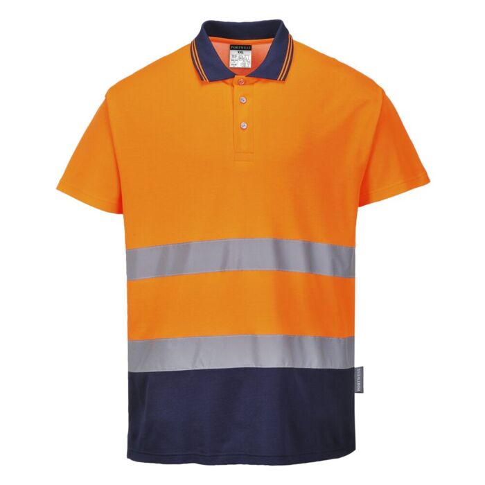 Portwest 2-Tone Cotton Comfort Polo Orange Thumbnail