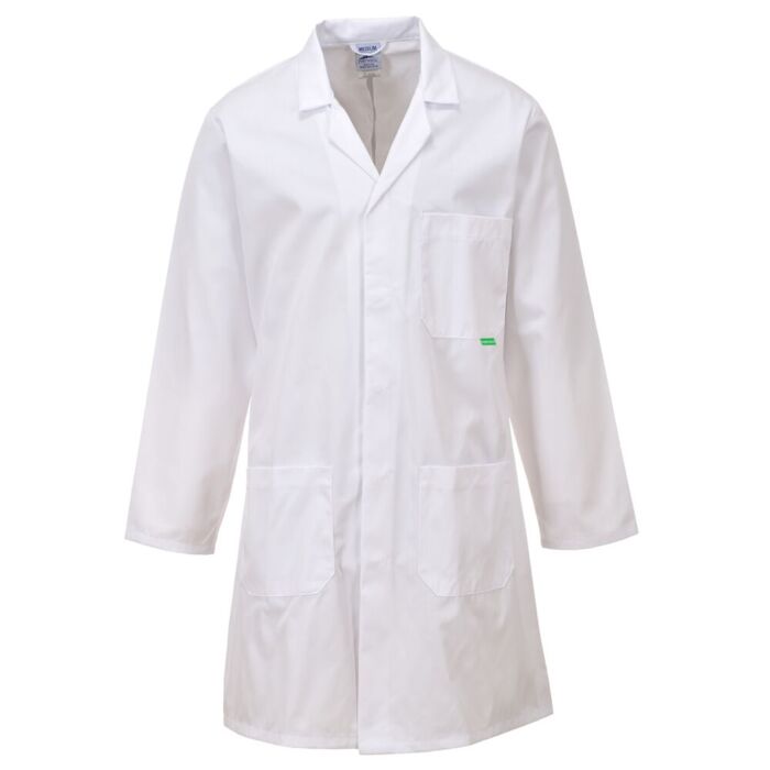 Portwest Anti-Microbial Lab Coat White Thumbnail