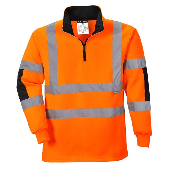 Portwest Xenon Rugby Sweatshirt Orange Thumbnail