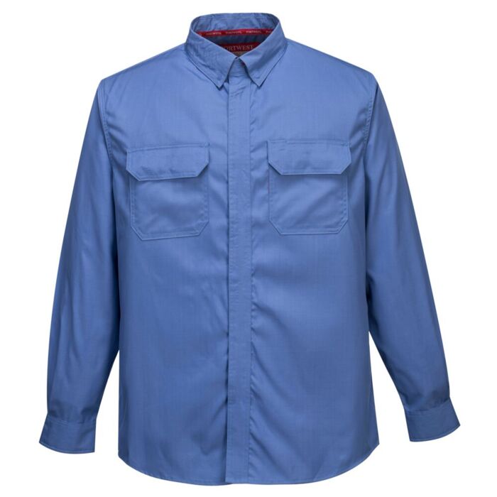 Portwest Bizflame Plus Chemical Shirt Blue Thumbnail
