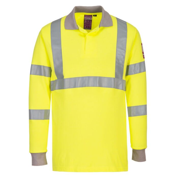 Portwest Modaflame Hi-Vis Polo Shirt Yellow Thumbnail