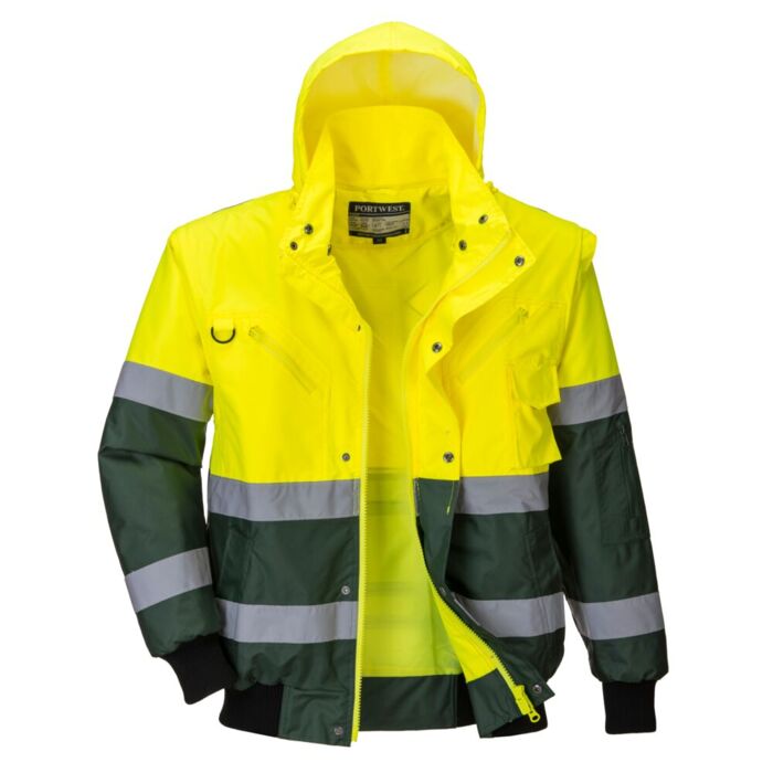 Portwest Hi-Vis Bomber Jacket Yellow/Green Thumbnail