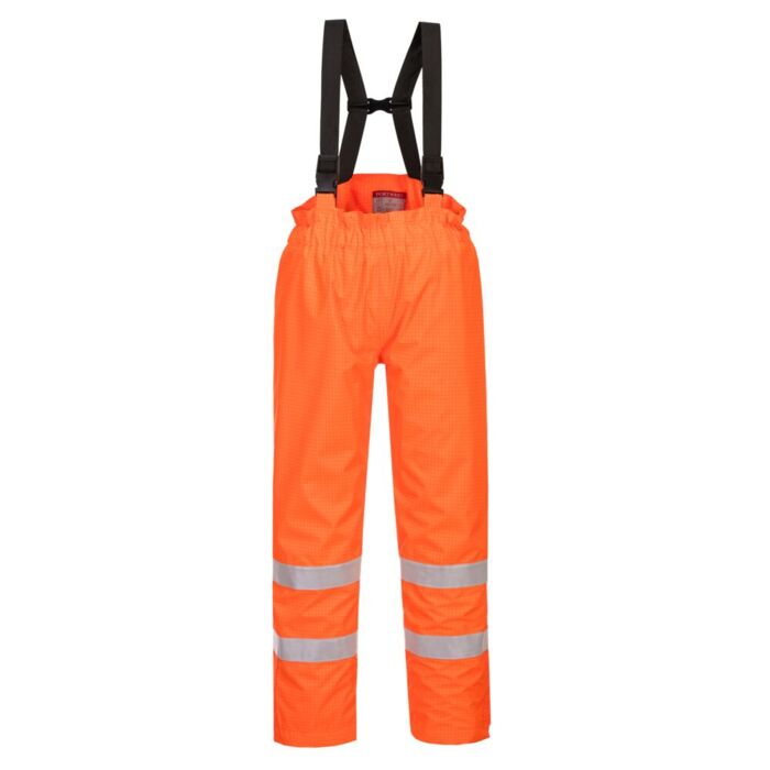 Portwest Antistatic Flame Resistant Lined Trousers Orange Thumbnail