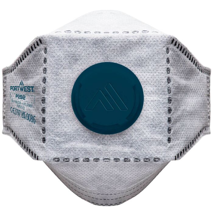Portwest EAGLE FFP2 Valved Carbon Fold Flat Respirator (Pk10) Thumbnail