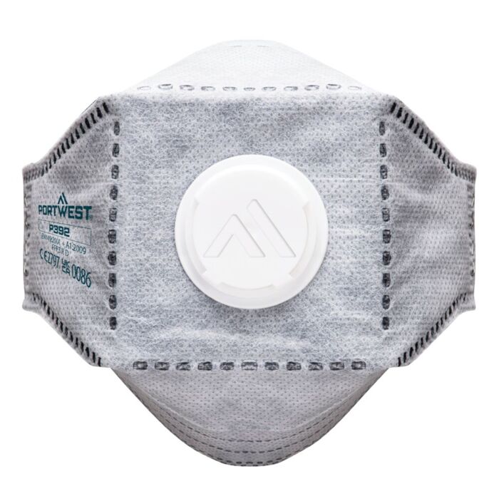 Portwest EAGLE FFP3 Valved Carbon Fold Flat Respirator (Pk10) Thumbnail