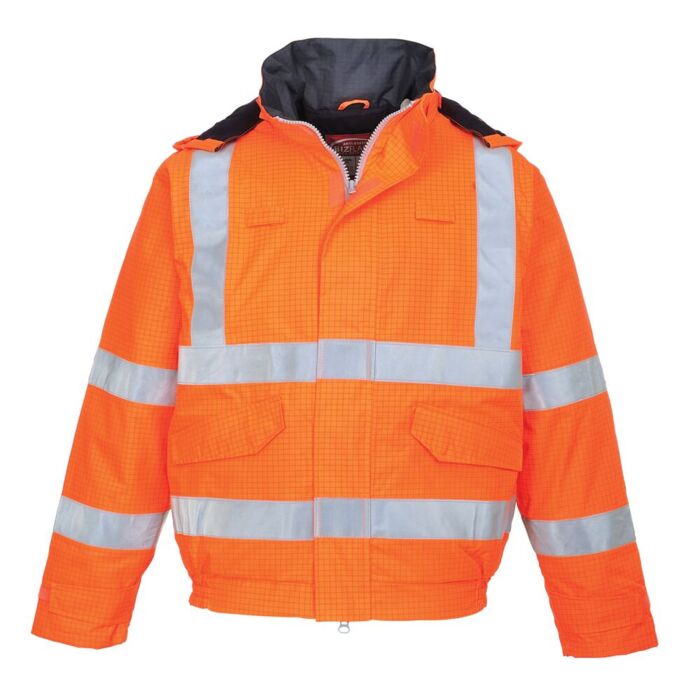 Portwest Bizflame Hi-Vis Bomber Jacket Orange Thumbnail
