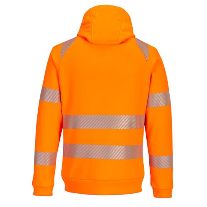 Portwest DX4 Hi-Vis Funnel Neck Zipped Sweatshirt Thumbnail