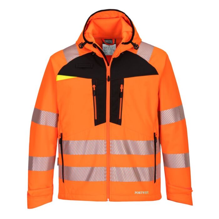 Portwest DX4 Hi-Vis Softshell (3L) Orange/Black Thumbnail