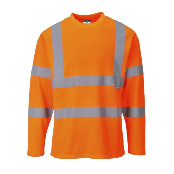 Portwest Hi-Vis T-Shirt Long Sleeves Orange Thumbnail