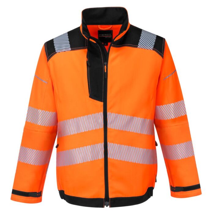 Portwest PW3 Hi-Vis Work Jacket Orange/Black Thumbnail