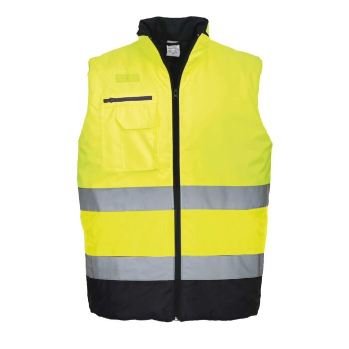 Portwest Hi-Vis 2-Tone Bodywarmer Yellow Thumbnail