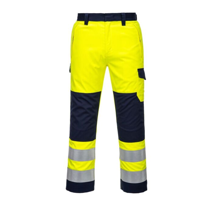 Portwest Hi-Vis Modaflame Trousers Yellow Thumbnail