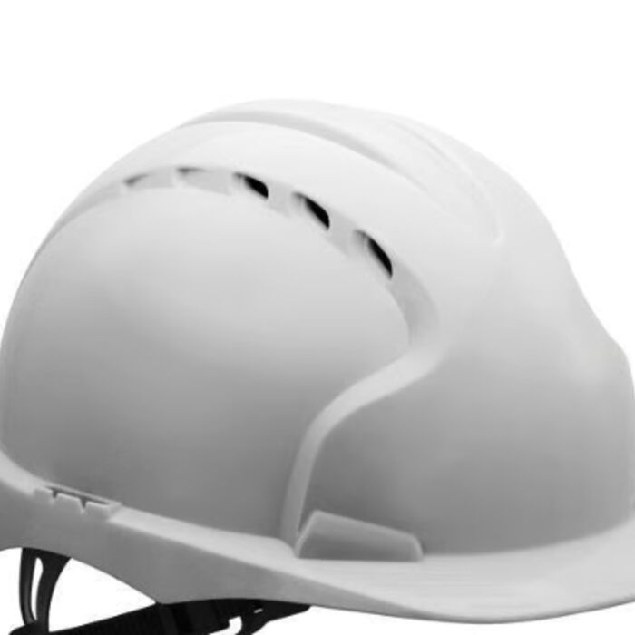 JSP - The New EVO 3 White Safety Helmet - Vented - Standard Peak & Slip Ratchet Harness Thumbnail